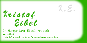 kristof eibel business card